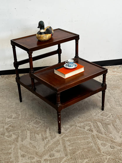 Weiman Furniture Leather Top Side Table