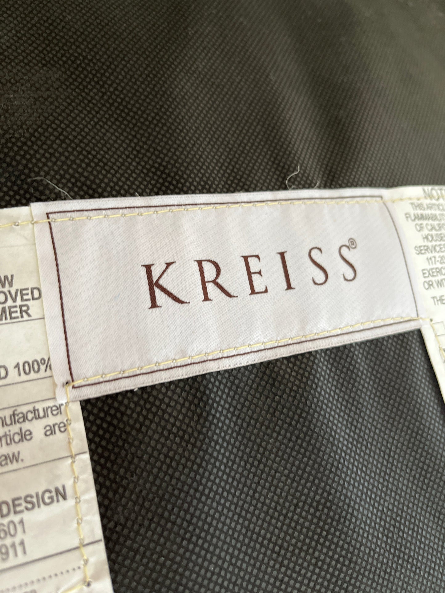 Kreiss Square Linen Ottoman