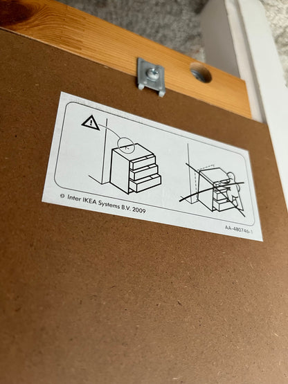 IKEA White 3 Drawer TV Stand