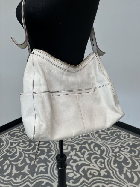 Hobo White Leather Shoulder Bag