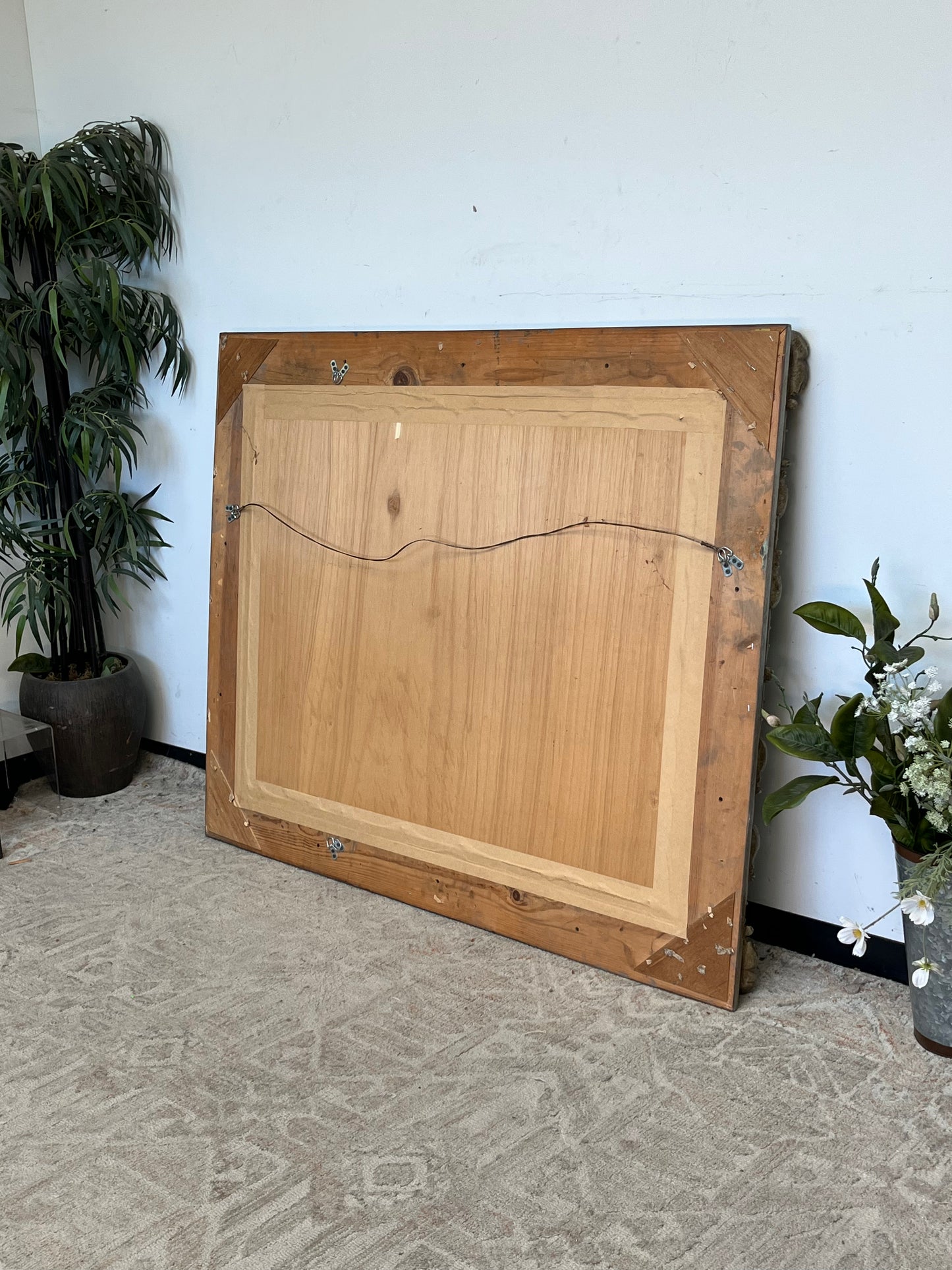 Ornate Wooden 60" Wall Mirror