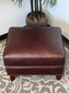 Leather Ottoman With Nailhead Finish