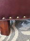 Leather Ottoman With Nailhead Finish