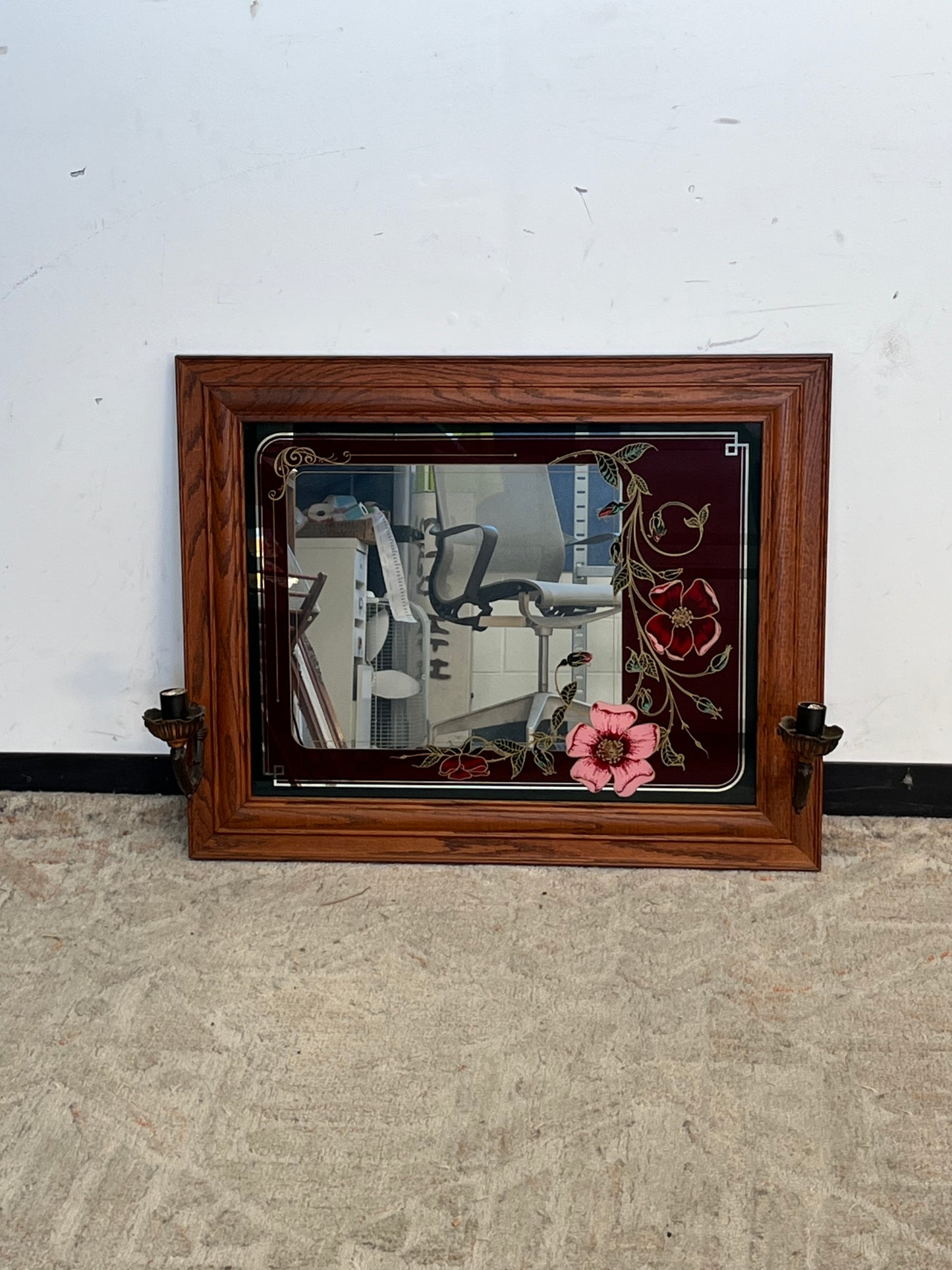 Hensley Co. Floral Hanging Mirror