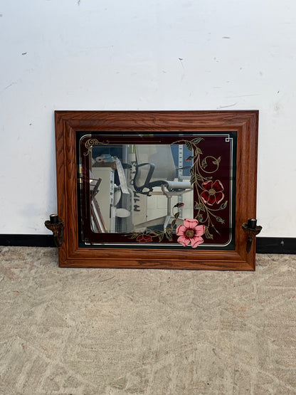 Hensley Co. Floral Hanging Mirror