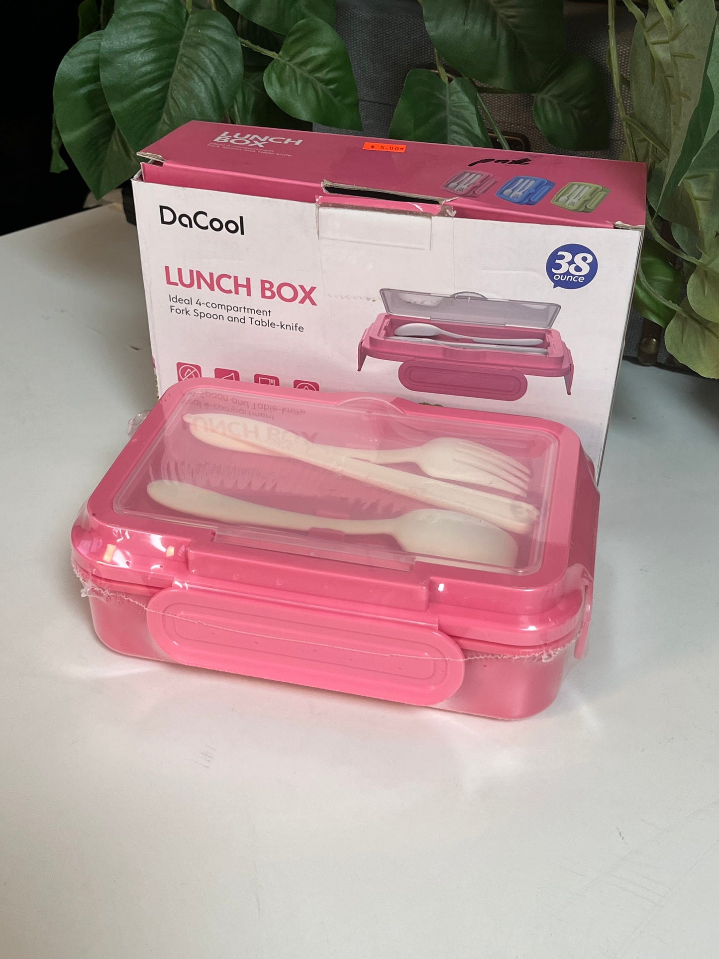 DaCool 4-Compartment Fork Spoon & Knife Lunch Box