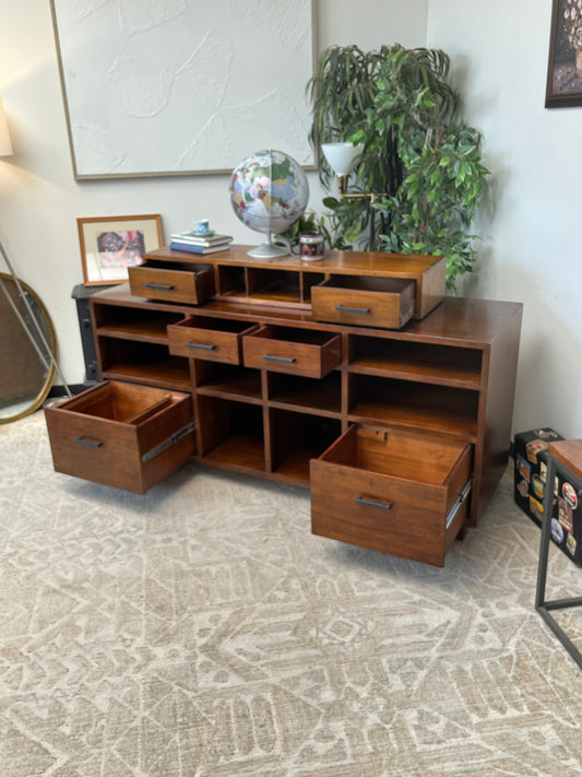 Craftsman Style Credenza with Tabletop Organizer