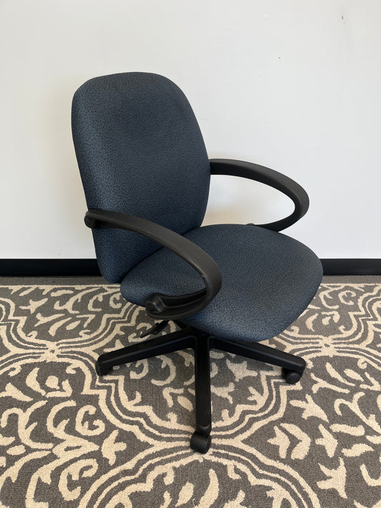 Blue Office Chair with Arm Rest