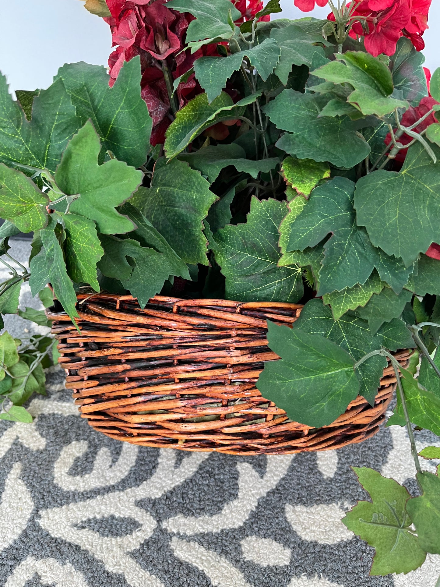 Faux Floral Basket