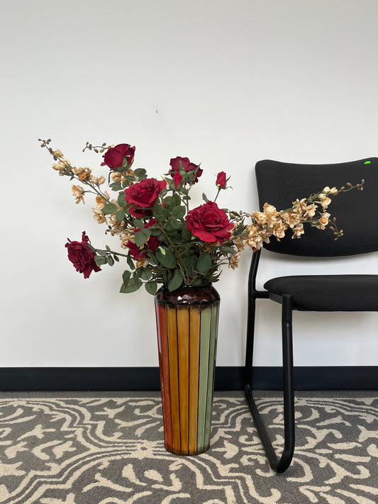 Faux Floral Bouquet with Vase