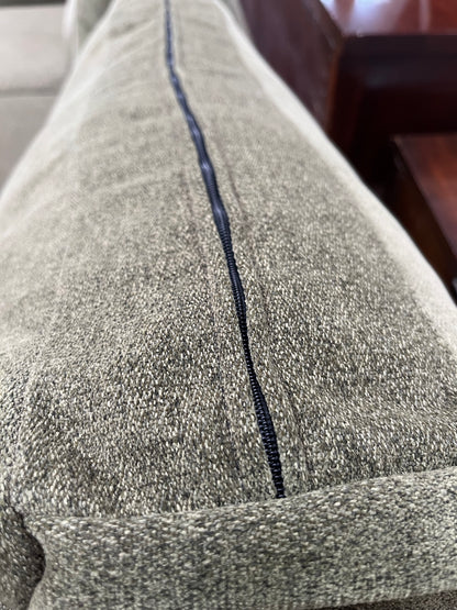 Living Spaces Modern Linen Green Sectional Couch