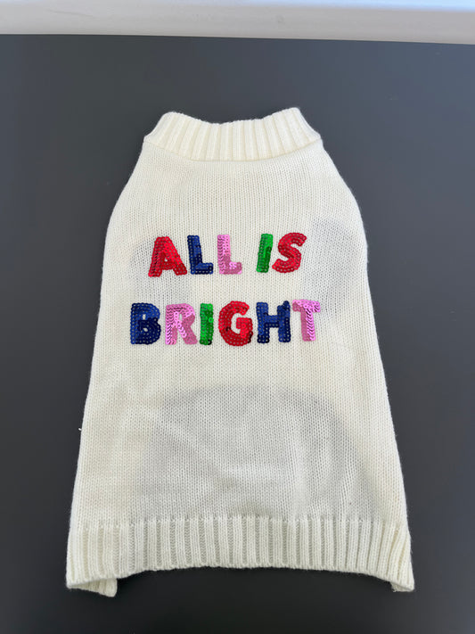 All is Bright Sequin Pet Sweater