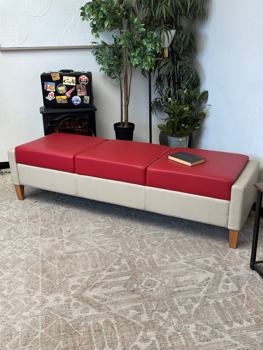 Arcadia Contract Vinyl Three Seat Dining Bench