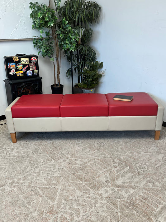 Arcadia Contract Vinyl Three Seat Dining Bench