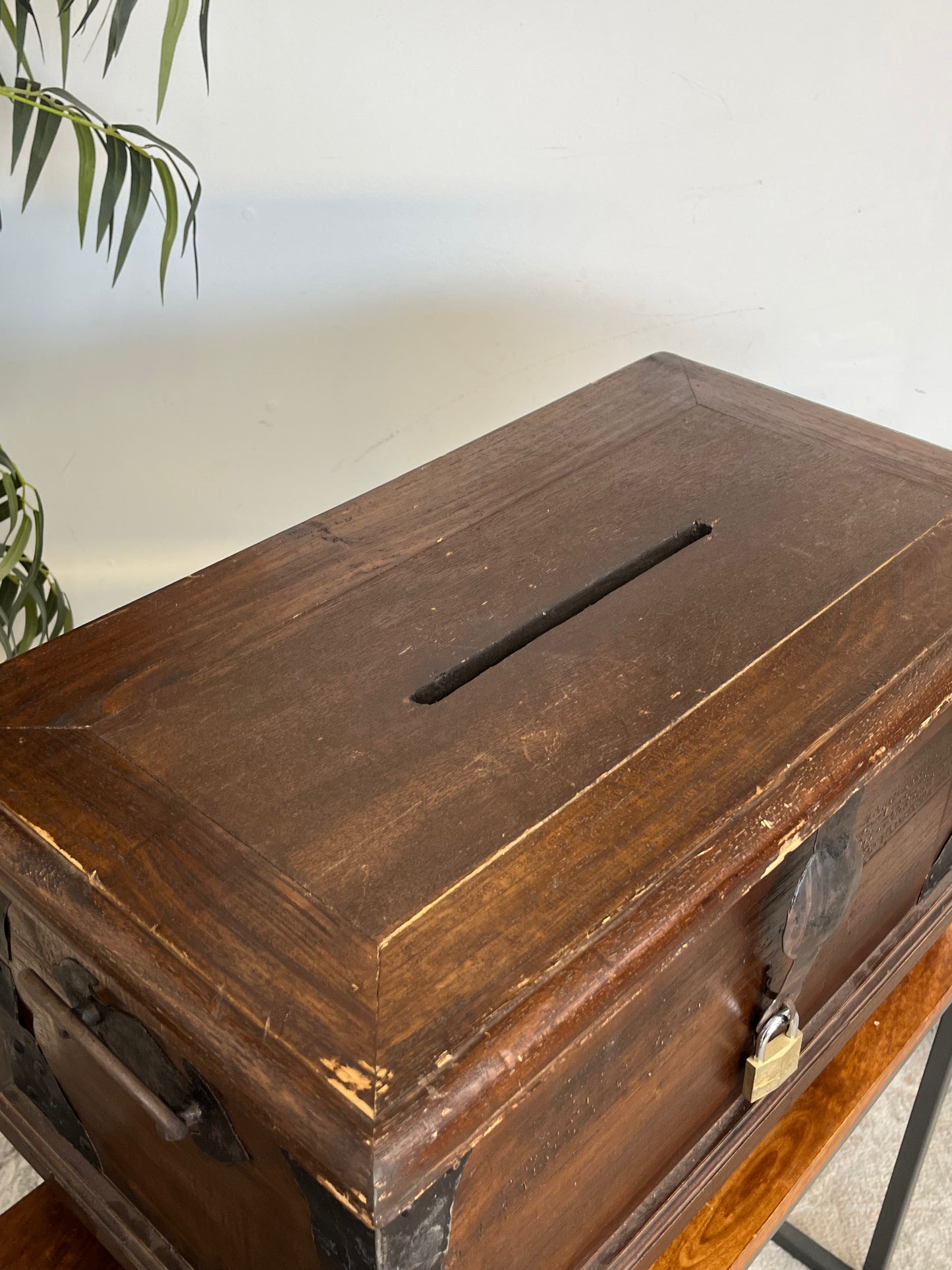 Asian Style Wooden Chest - Damaged