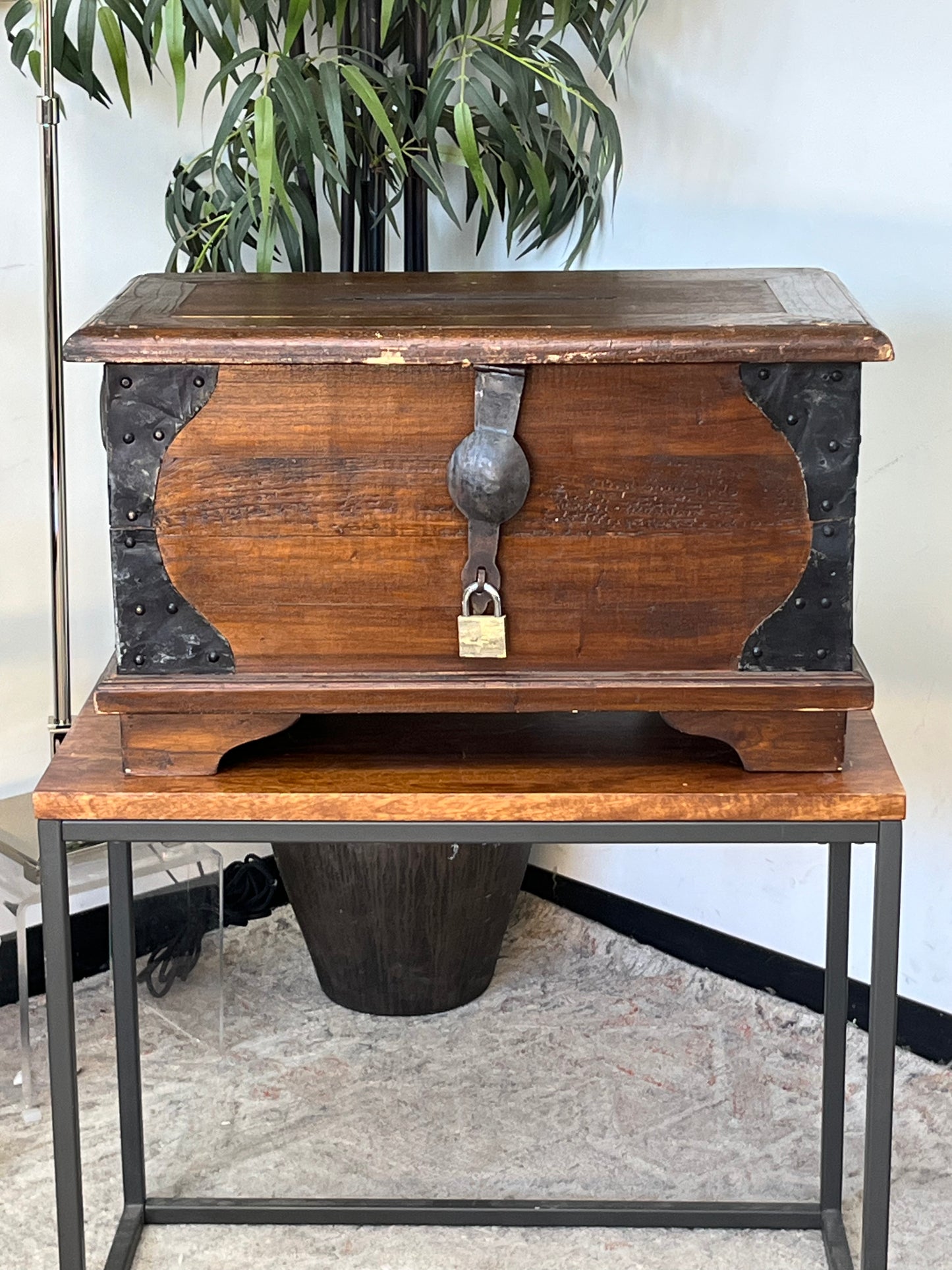 Asian Style Wooden Chest - Damaged