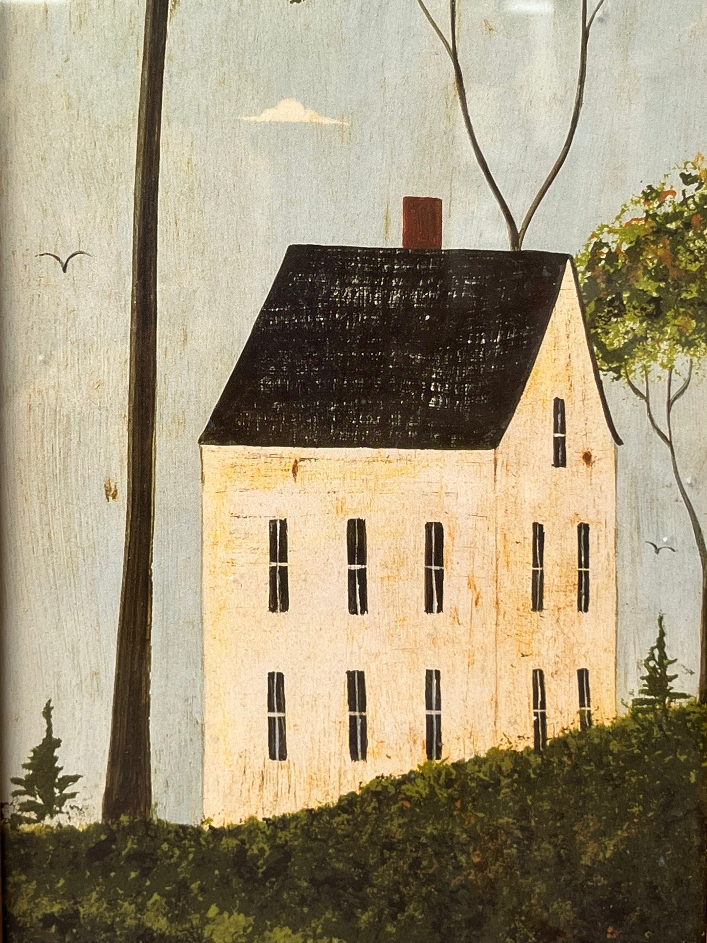 Warren Kimble "House In Hills" Framed Print