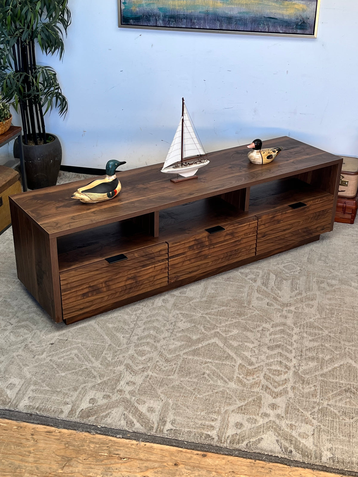 Slated TV Media Stand