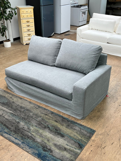 Slipcovered 71" Light Blue Sofa