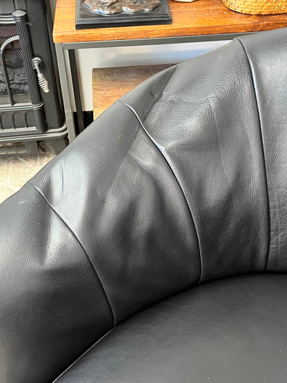 Natuzzi Editions Swivel Leather Chair