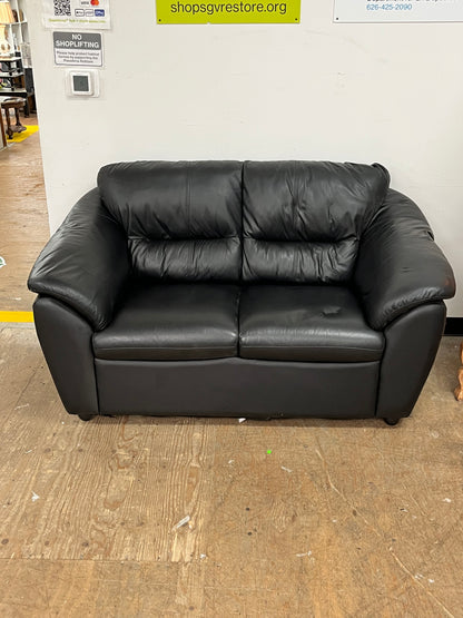 Faux Leather Loveseat