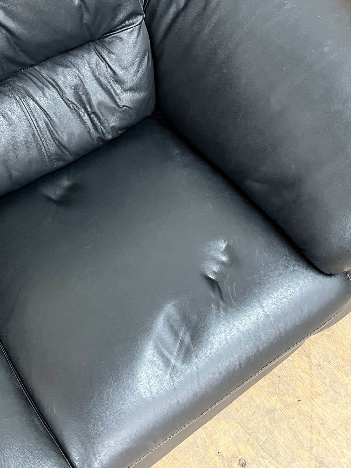 Faux Leather Loveseat