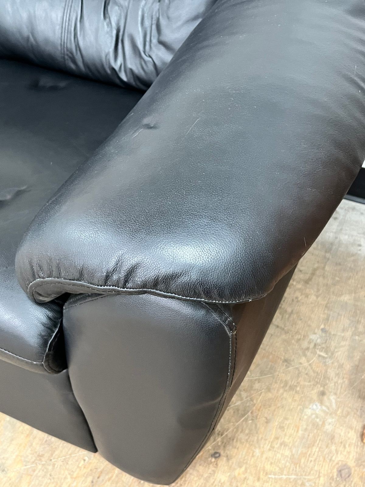 Faux Leather Loveseat