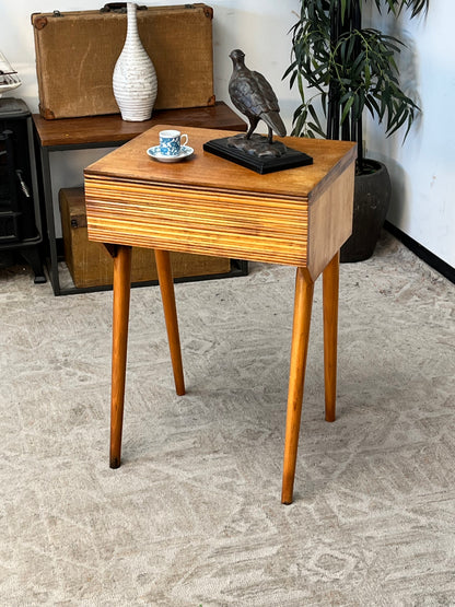 Converted Mid-Century Side Table