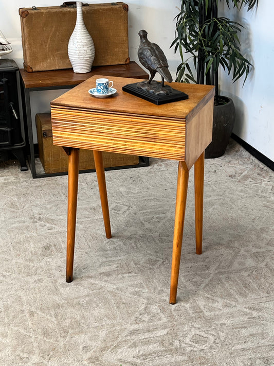 Converted Mid-Century Side Table