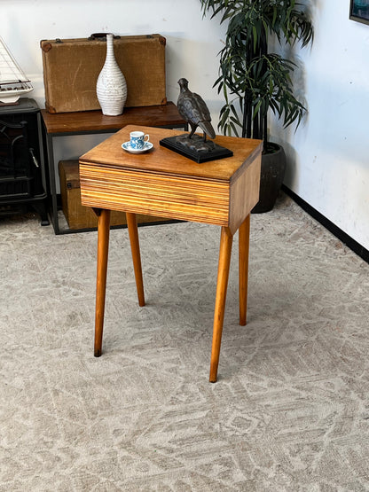 Converted Mid-Century Side Table
