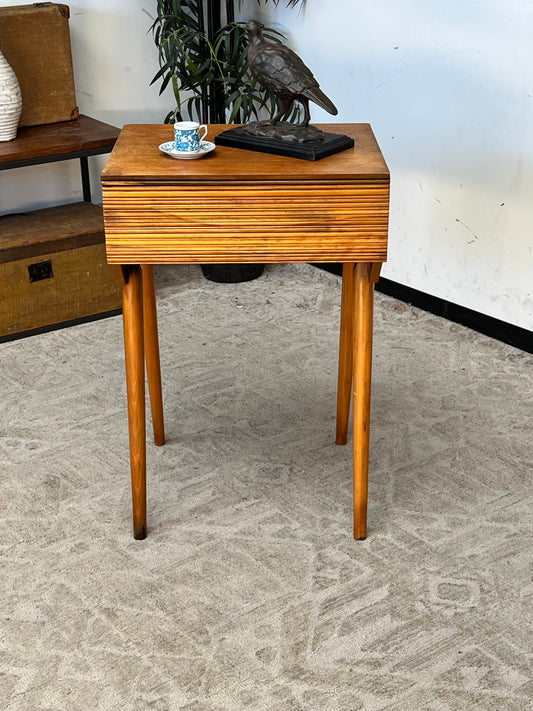 Converted Mid-Century Side Table
