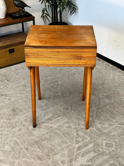 Converted Mid-Century Side Table
