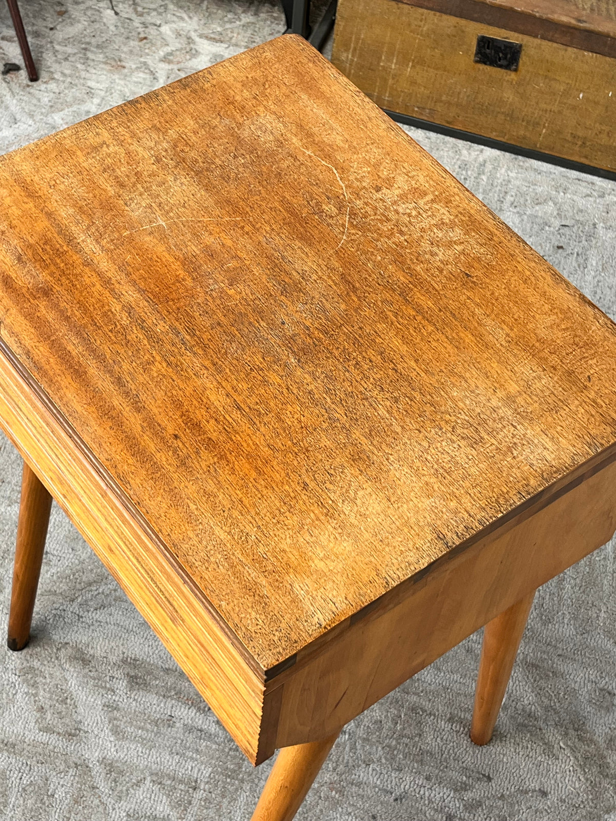 Converted Mid-Century Side Table