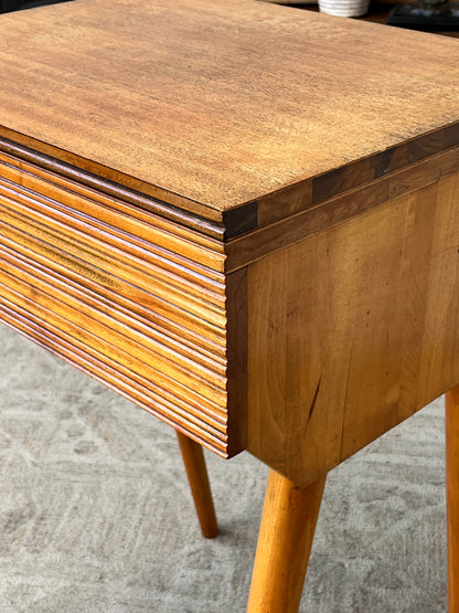 Converted Mid-Century Side Table