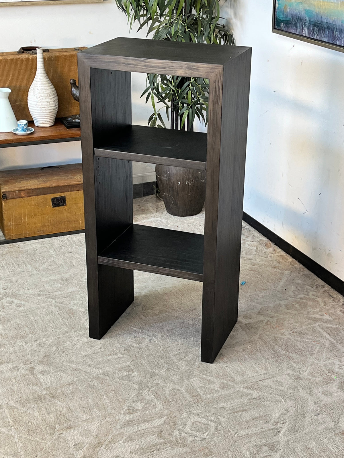 Wooden Black Bookshelf