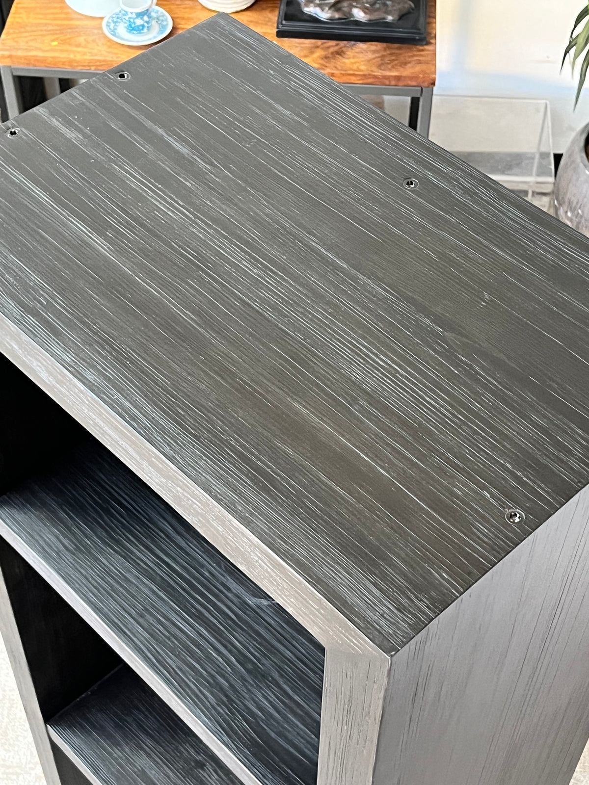 Wooden Black Bookshelf