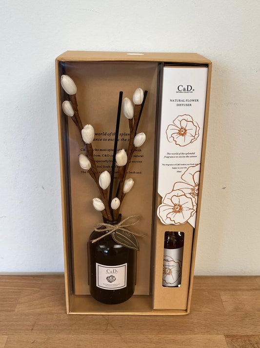 Faux Cotton Flower Diffuser