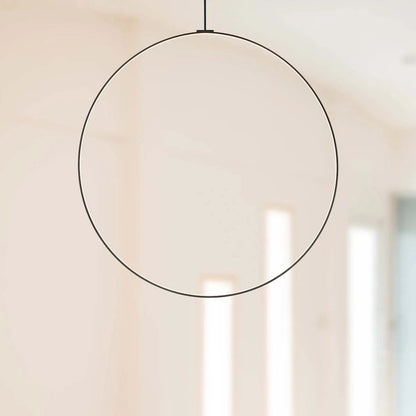 Kuzco Lighting Cirque 72" Tall LED White Abstract Ring Chandelier