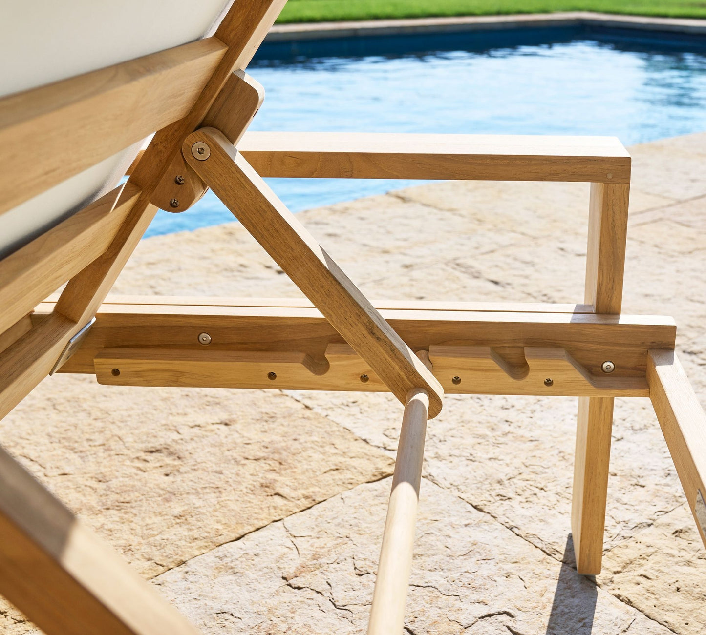 Outdoor Wooden Chaise Lounge Missing Cushion