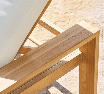 Outdoor Wooden Chaise Lounge Missing Cushion