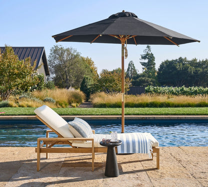 Outdoor Wooden Chaise Lounge Missing Cushion